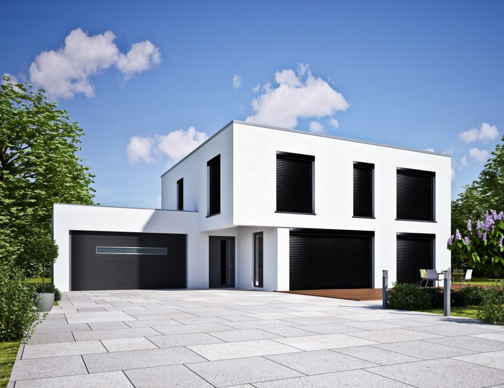 Maison équipée de volets roulants Déco VE² noirs SOPROFEN